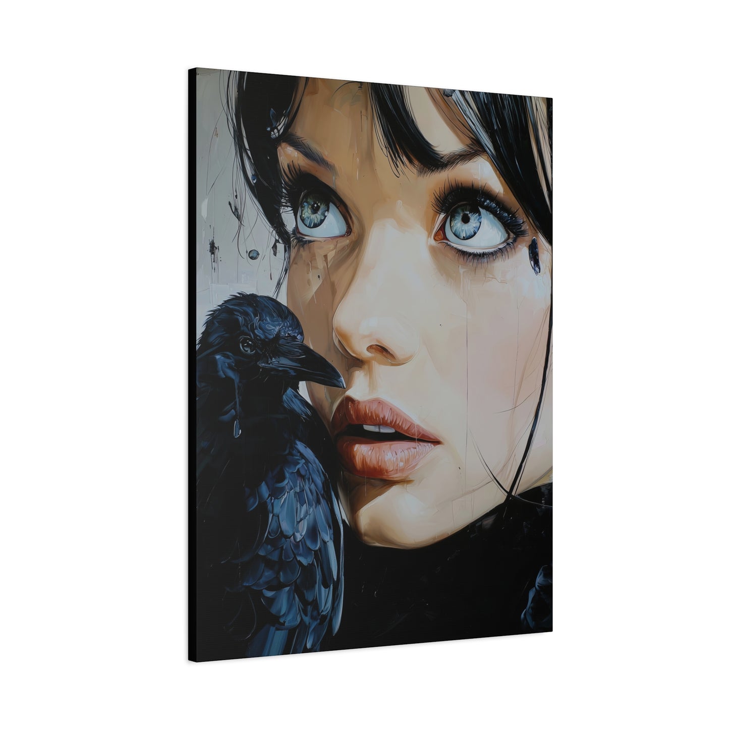 Gallery Wrapped Canvas, Myth and Bones Gothic Art Canvas, Dark Muse Canvas - Azula