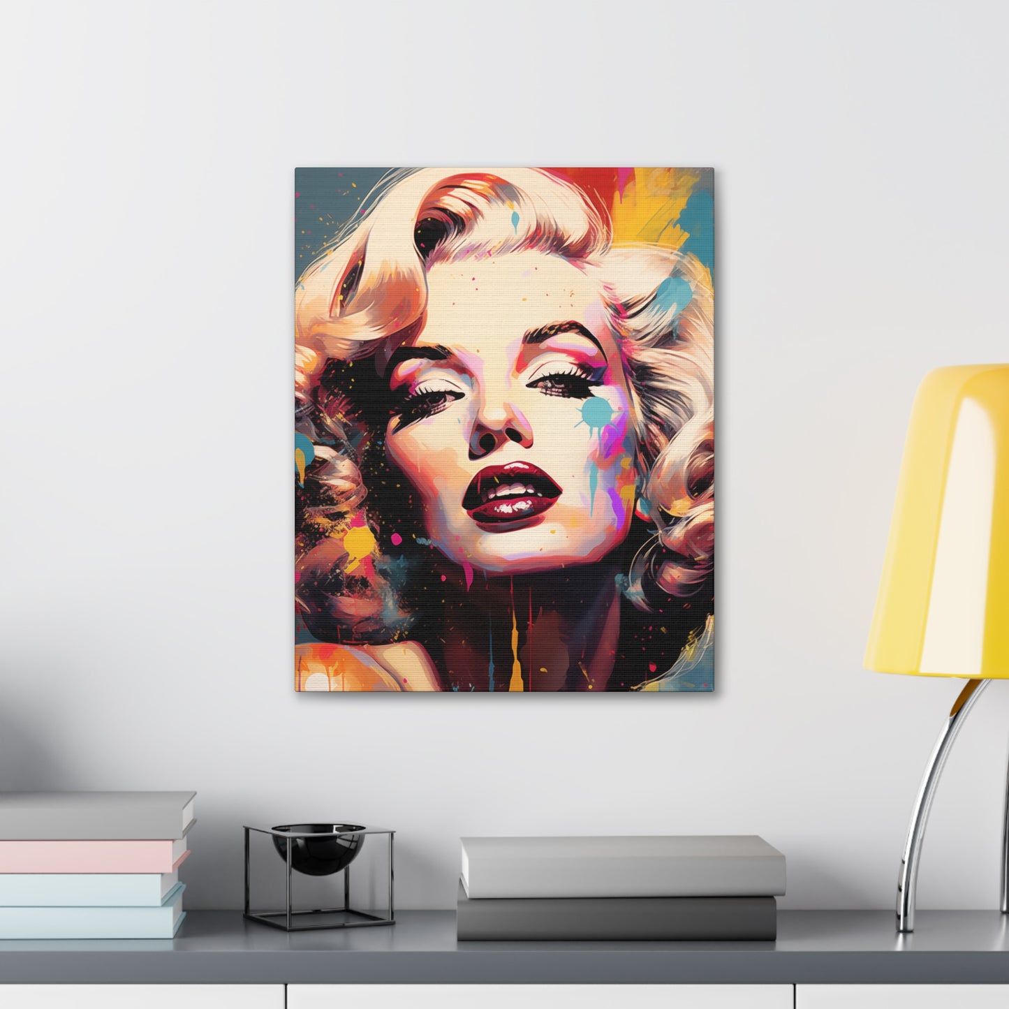 Canvas Wall Art, Gallery Wrapped Pop Art, Celebrity Wall Art – Marilyn Monroe - Abstract