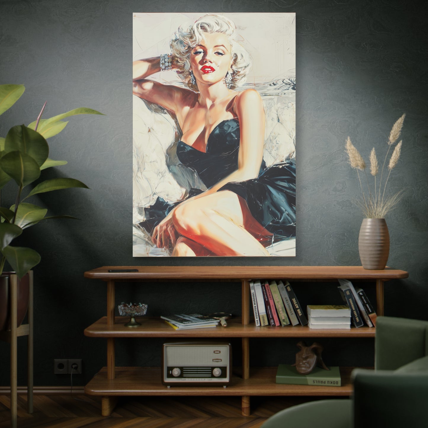 Gallery Wrapped Canvas, The Diva Project Art Canvas, Pinup Art Canvas – Marilyn Monroe - FIVE