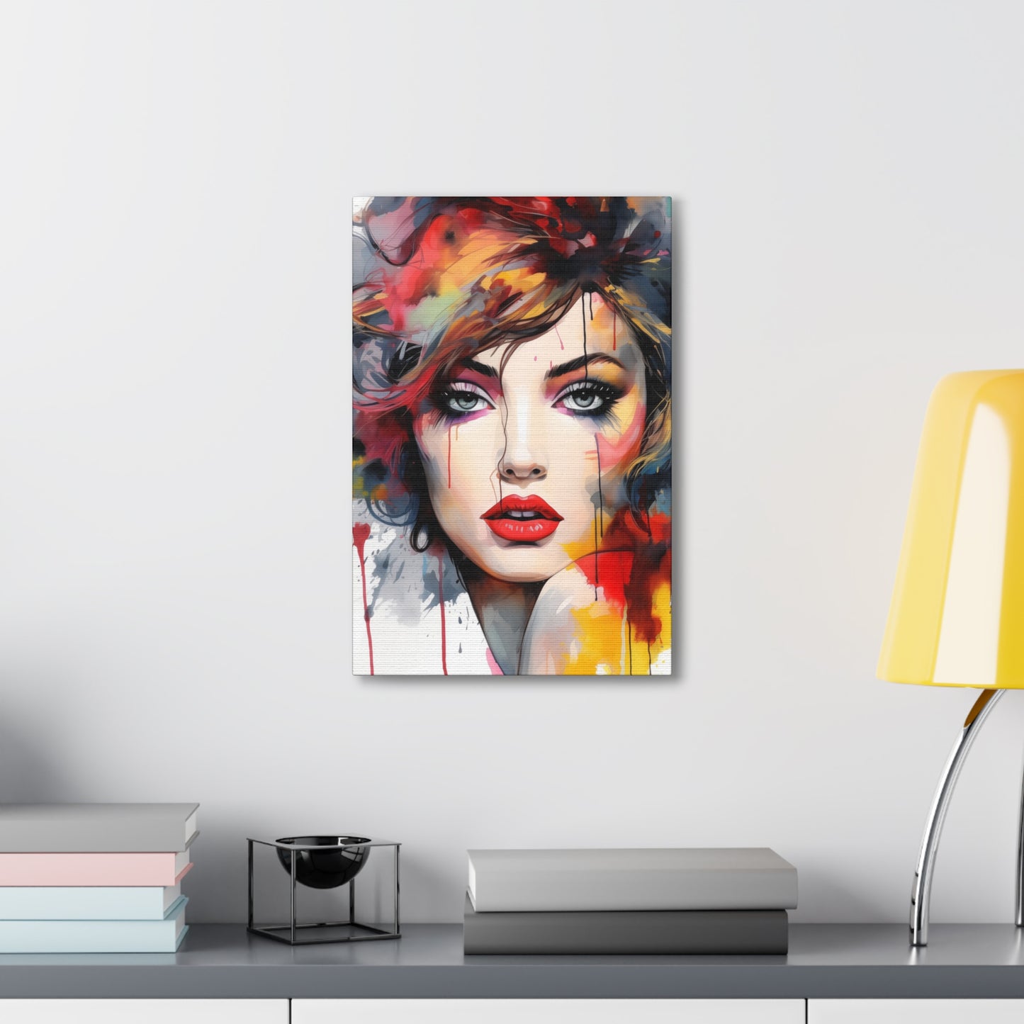 Canvas Wall Art, Gallery Wrapped Pop Art, Femme Doll Wall Art – Alessia