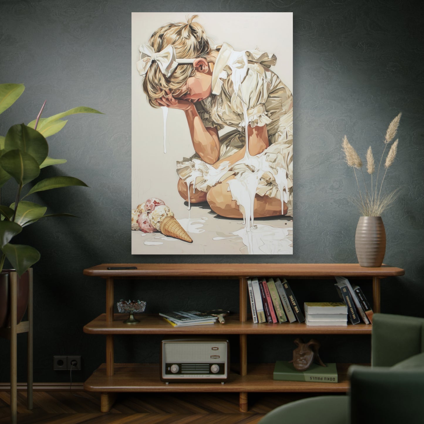 Gallery Wrapped Canvas, Sweet Summer Nostalgia, Sugar and Spice Art Canvas, Ice Cream Dreams Art – Clara