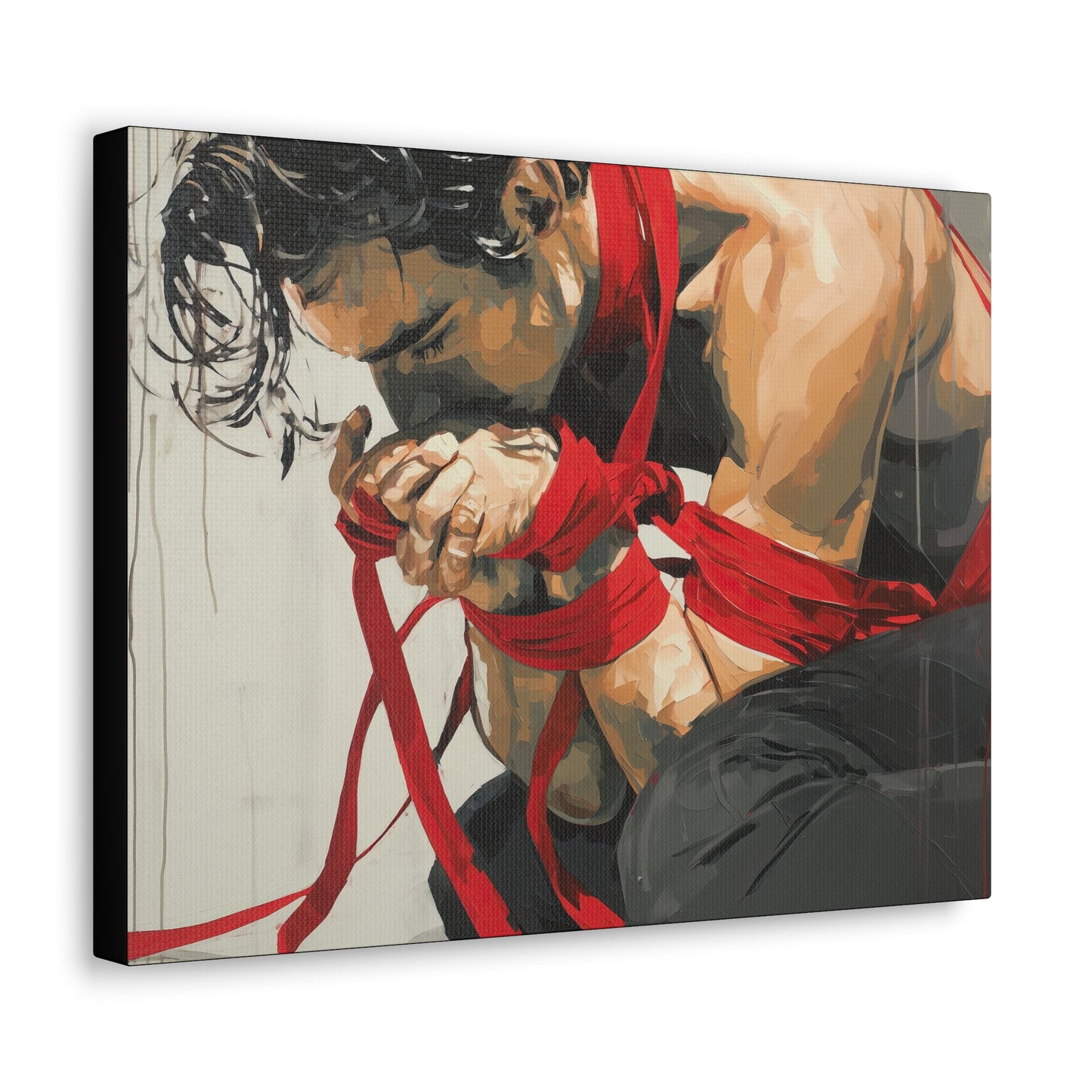 Gallery Wrapped Canvas, Ropes and Reverence Art Canvas, Erotic Shibari Art Canvas – Theo