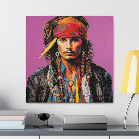 Gallery Wrapped Canvas, Celebrity Inspired, Pop Art Canvas – Johnny Also