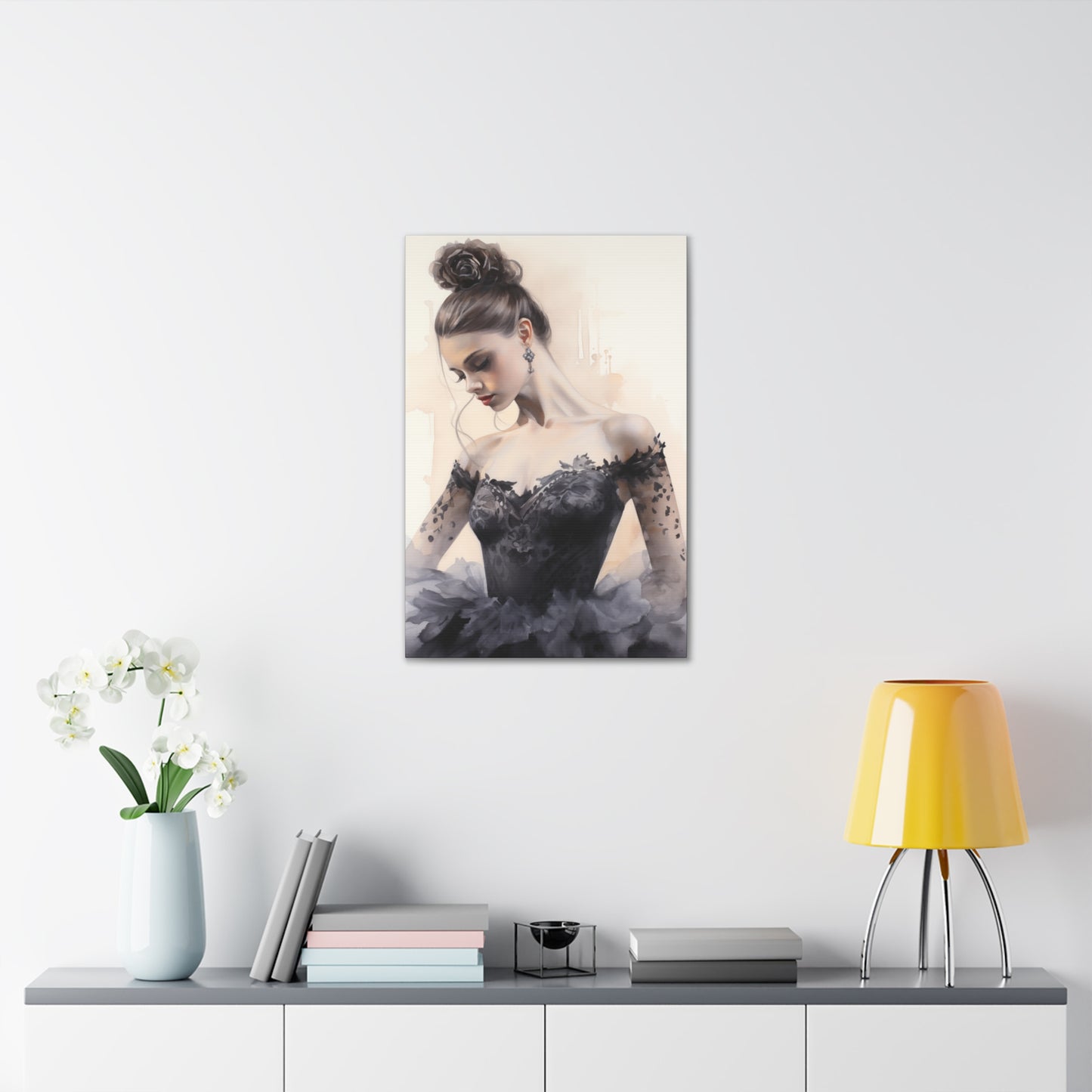 Gallery Wrapped Canvas, Ballerina Beauty, Ballet Art Canvas – Lola