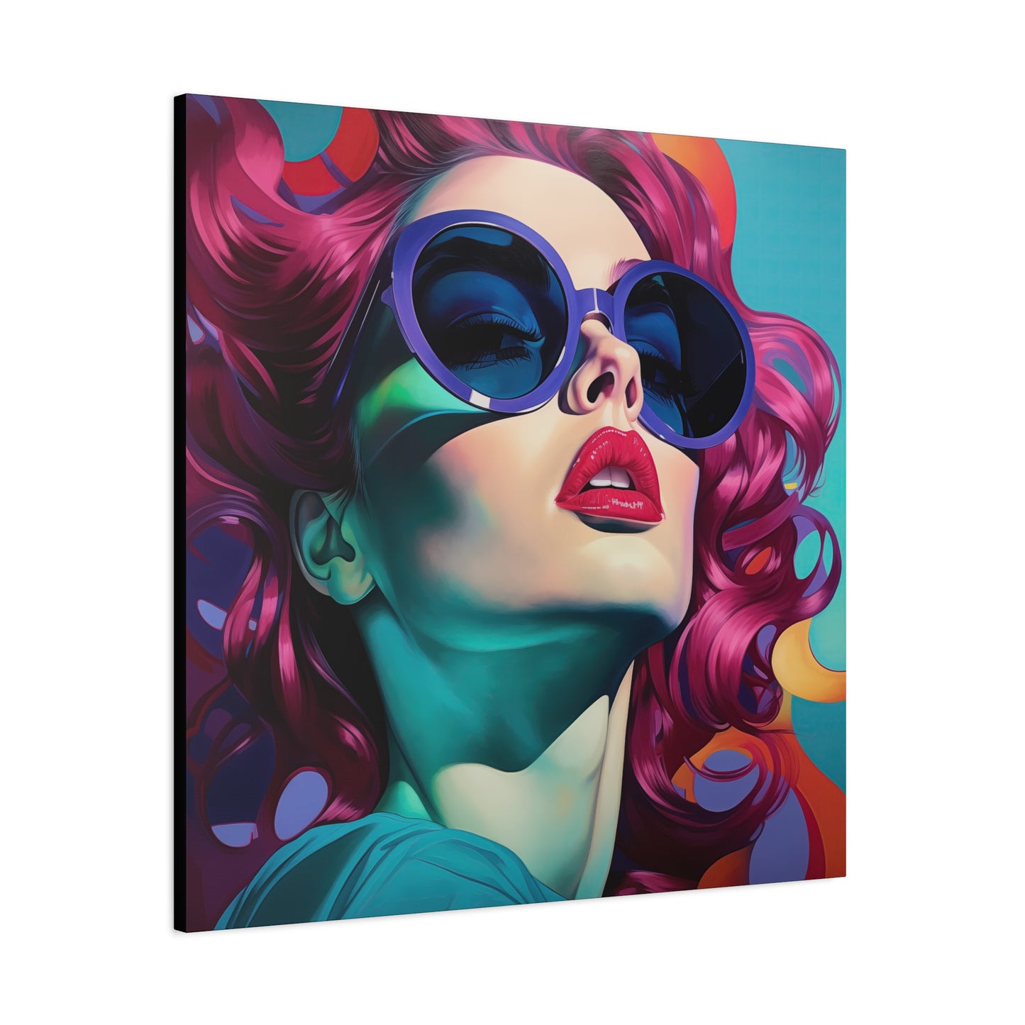 Canvas Gallery Wrapped High-Fashion Wall Art, Stylish Decor, Retro Femme Doll Pop Art – Electra