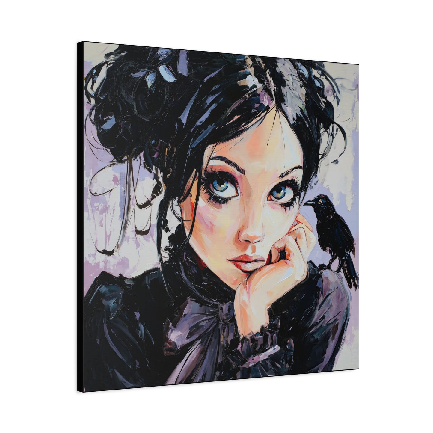 Gallery Wrapped Canvas, Myth and Bones Gothic Art Canvas, Dark Muse Canvas - Lark
