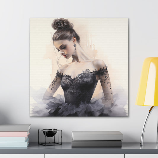 Gallery Wrapped Canvas, Ballerina Beauty, Ballet Art Canvas – Lola