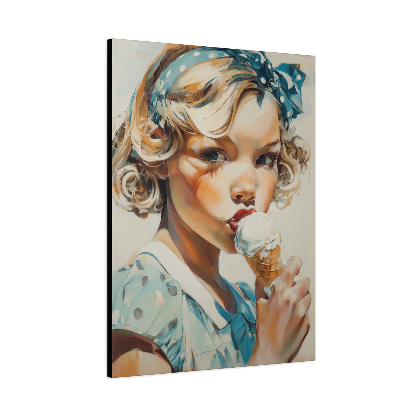 Gallery Wrapped Canvas, Sweet Summer Nostalgia, Sugar and Spice Art Canvas, Ice Cream Dreams Art – Nellie