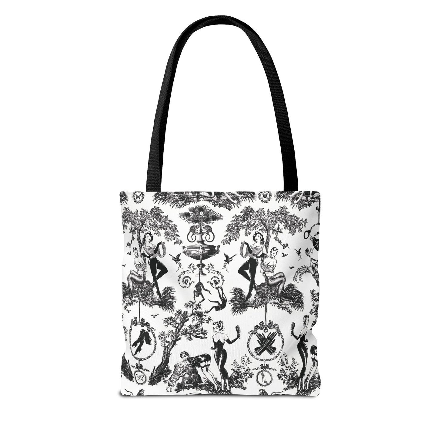 The Dominatrix Canvas Tote Bag, Basic Square Tote - BDSM Tote