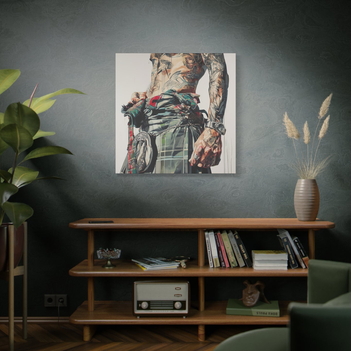 Gallery Wrapped Canvas, Kilts and Carnage Art Canvas, Erotic Pinup Art Canvas – Fraser