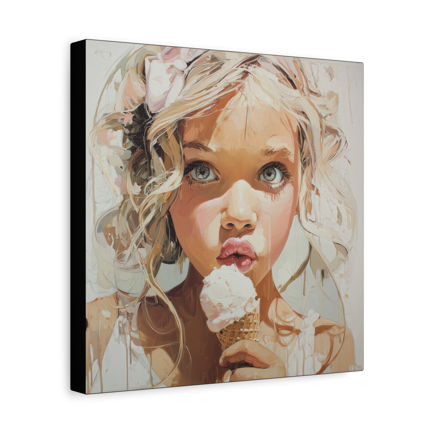 Gallery Wrapped Canvas, Sweet Summer Nostalgia, Sugar and Spice Art Canvas, Ice Cream Dreams Art – Briony