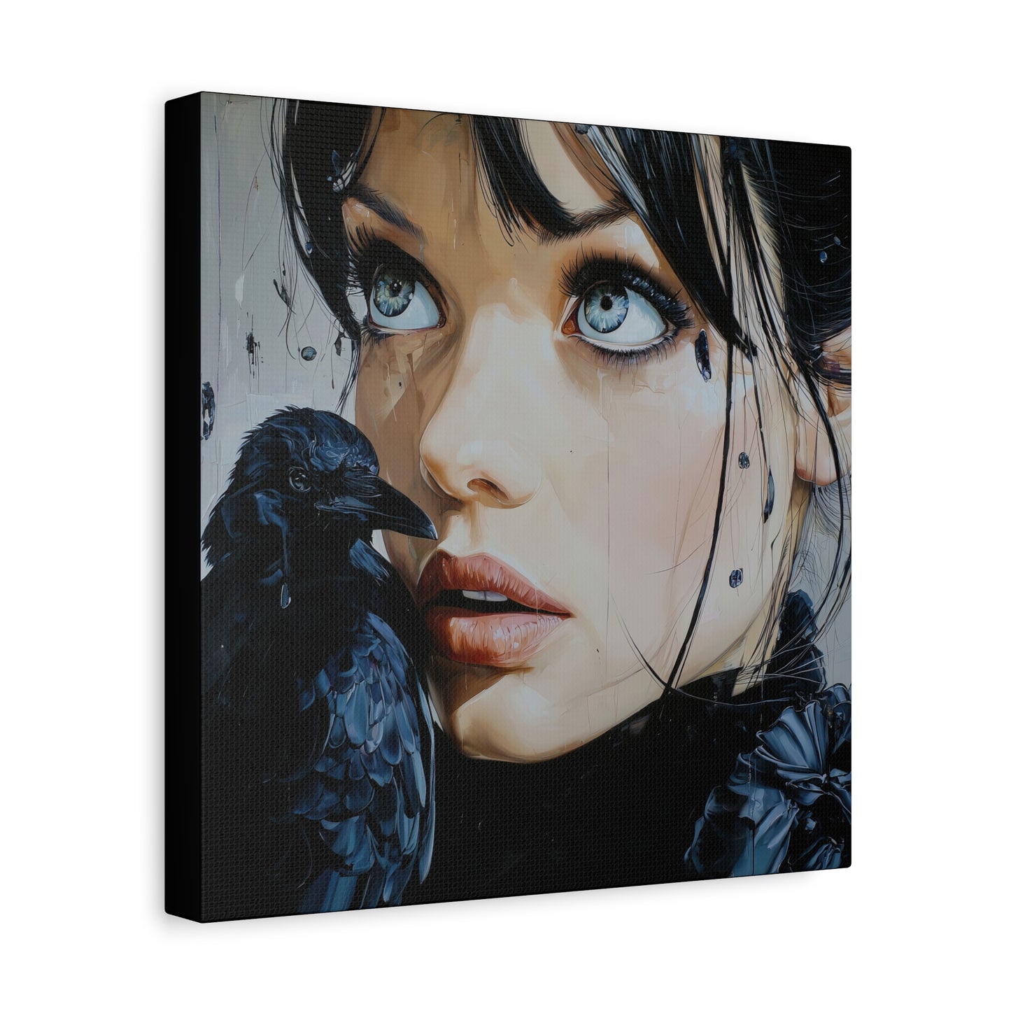 Gallery Wrapped Canvas, Myth and Bones Gothic Art Canvas, Dark Muse Canvas - Azula