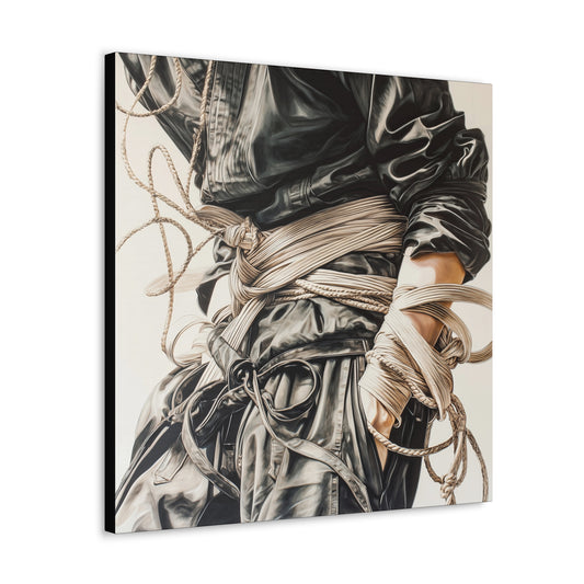 Gallery Wrapped Canvas, Ropes and Reverence Art Canvas, Erotic Shibari Art Canvas – Henri