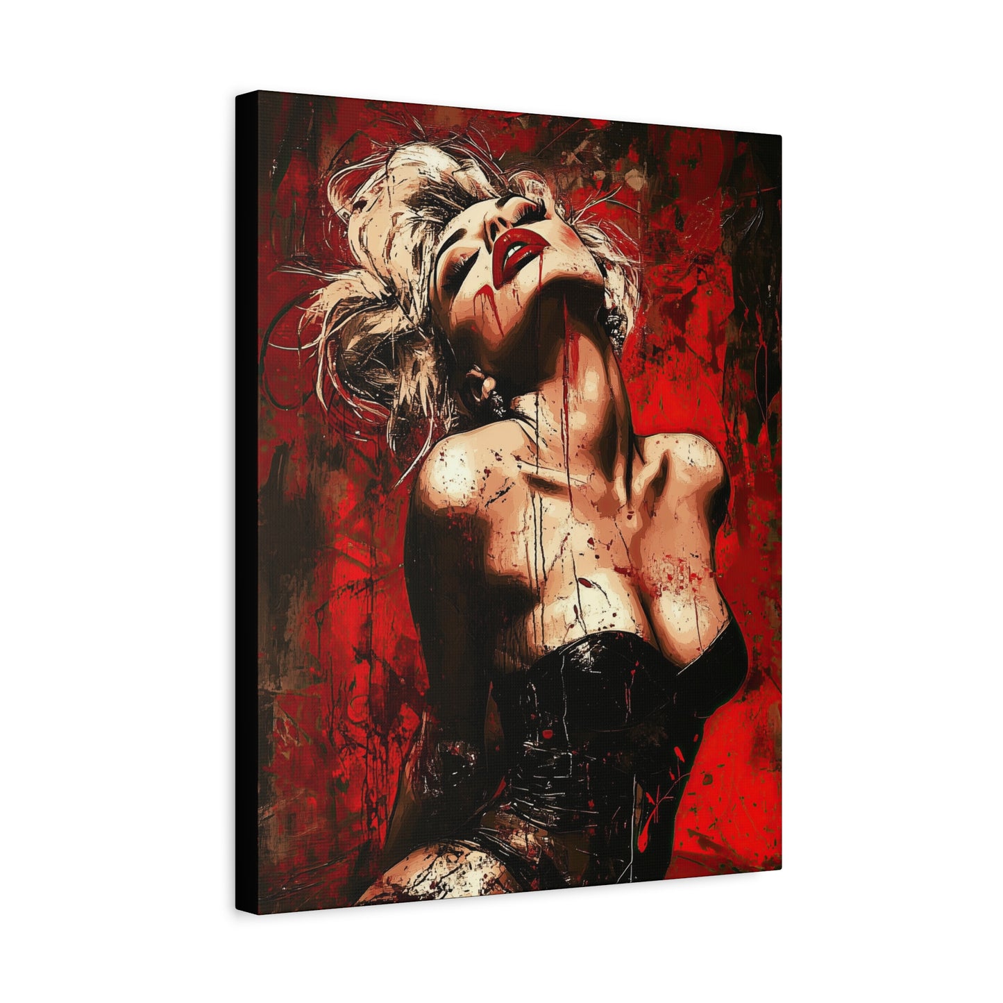 Gallery Wrapped Canvas, Guilt and Grit Adult Art Canvas, Erotic Pinup Art Canvas – Tabitha