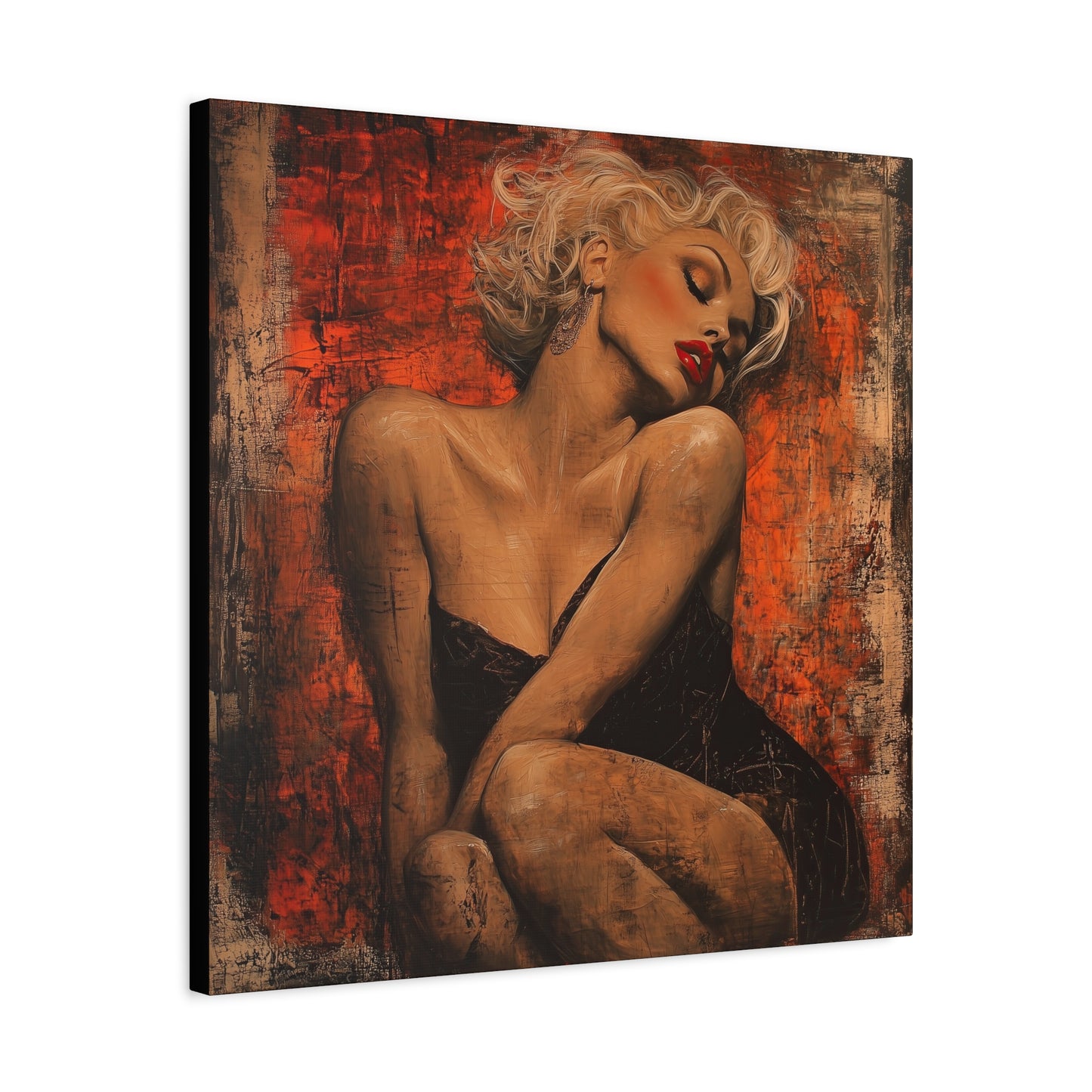 Gallery Wrapped Canvas, Guilt and Grit Adult Art Canvas, Erotic Pinup Art Canvas – Aurora