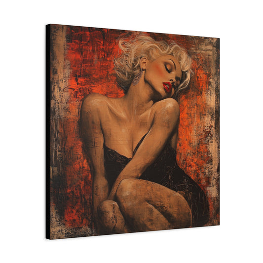 Gallery Wrapped Canvas, Guilt and Grit Adult Art Canvas, Erotic Pinup Art Canvas – Aurora