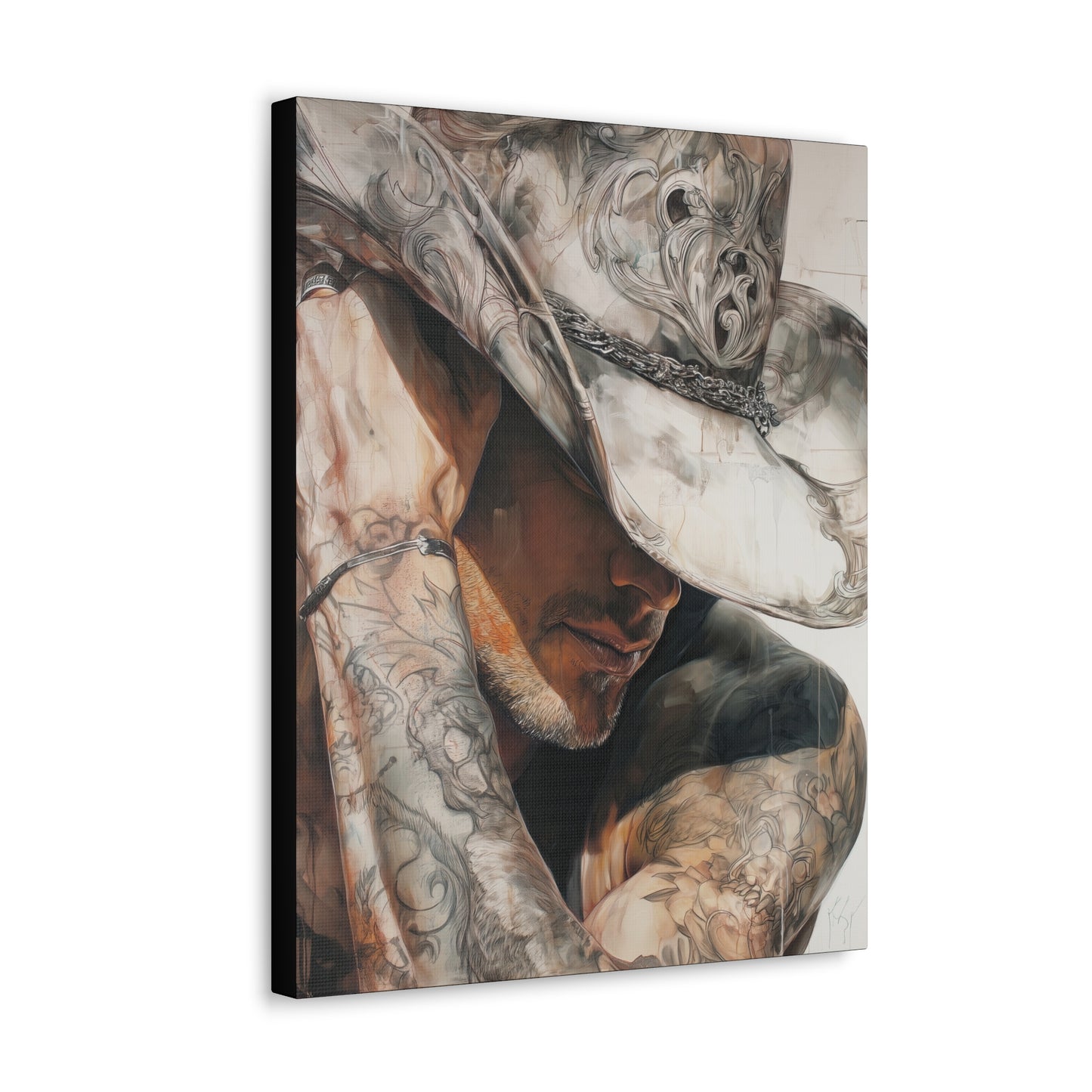 Gallery Wrapped Canvas, Wranglers and Wreckage Art Canvas, Erotic Pinup Art Canvas – Chase