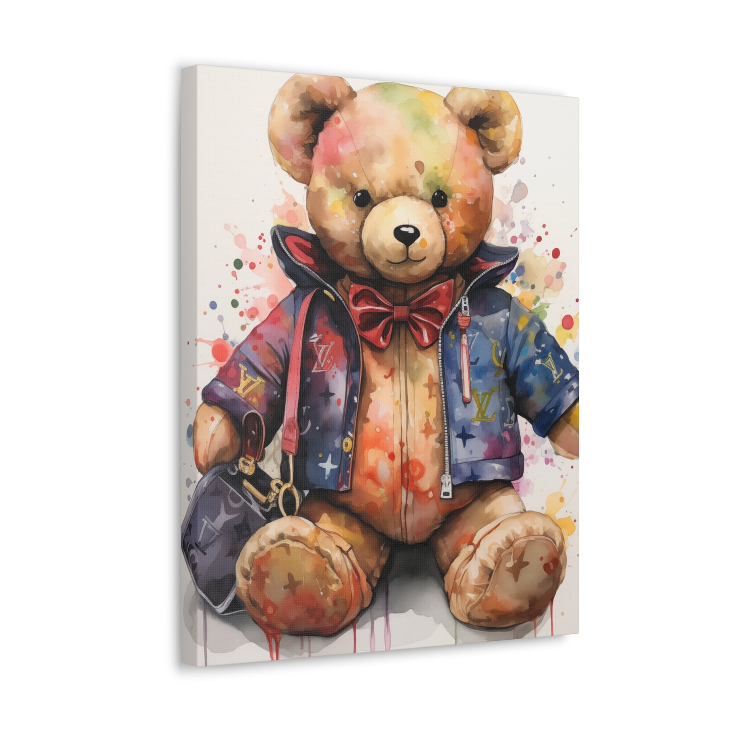 Canvas Gallery Wrap - LV Bear Wall Art - Drip