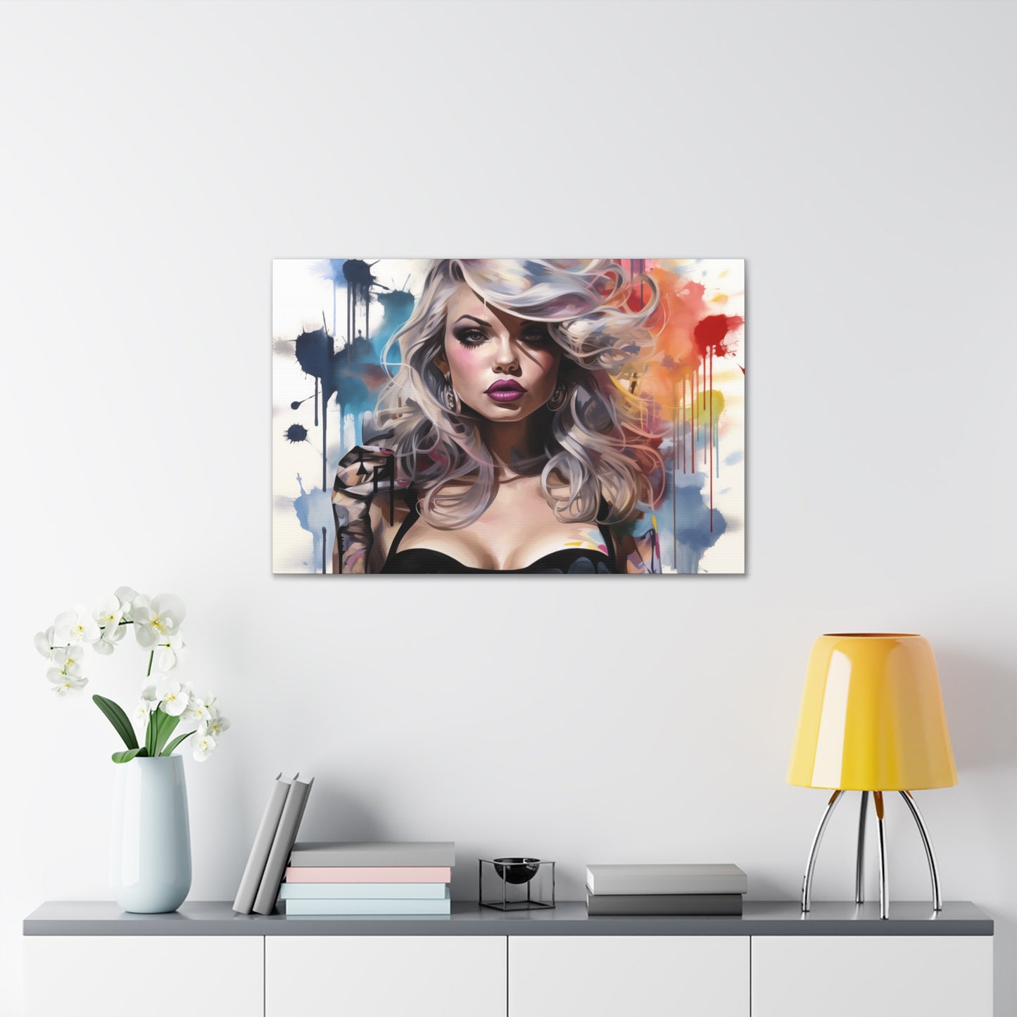 Canvas Wall Art, Gallery Wrapped Pop Art, Femme Doll Wall Art – Zephyr