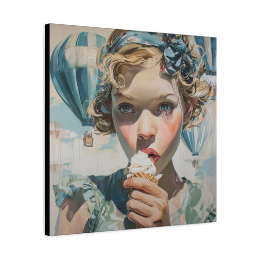 Gallery Wrapped Canvas, Sweet Summer Nostalgia, Sugar and Spice Art Canvas, Ice Cream Dreams Art – Lottie