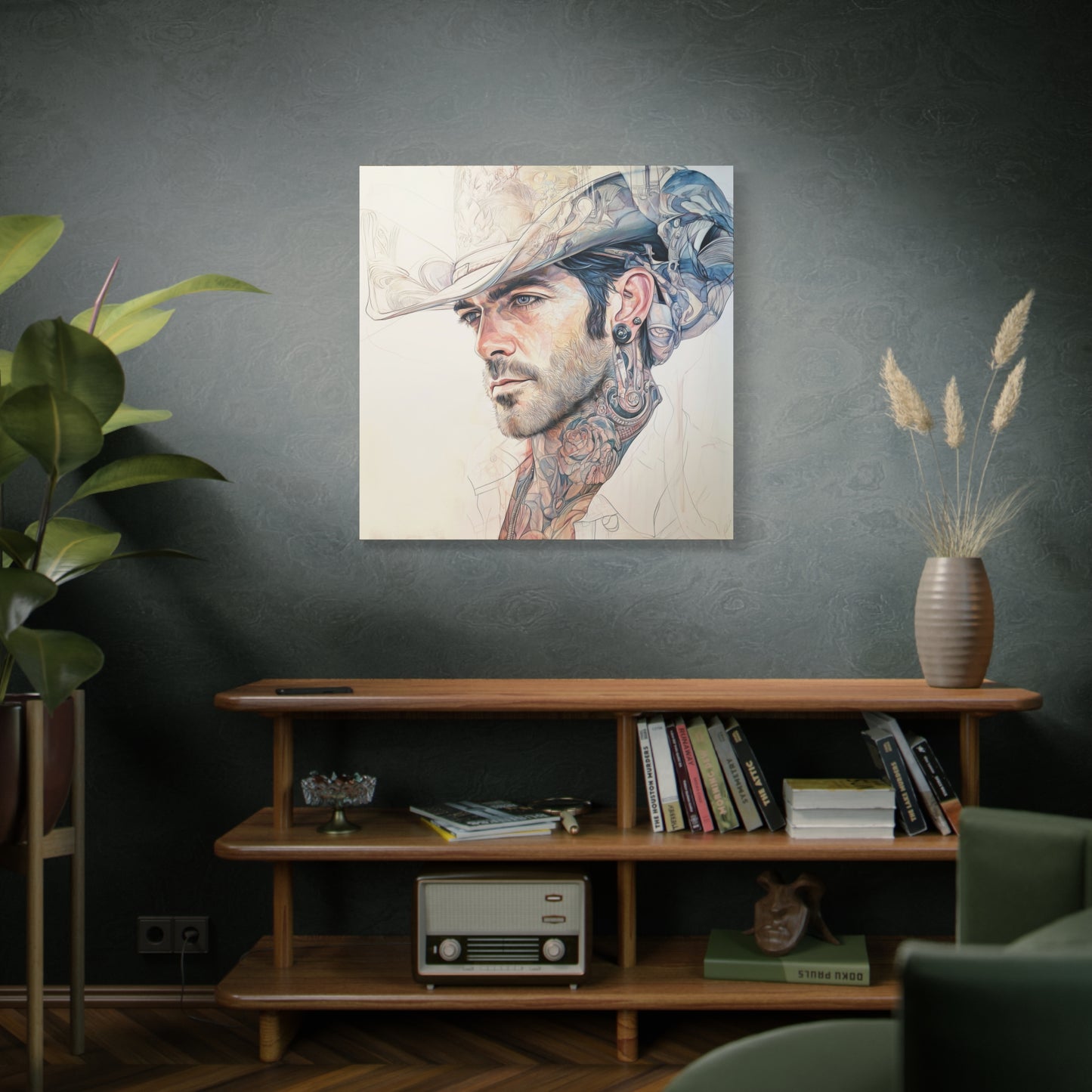 Gallery Wrapped Canvas, Wranglers and Wreckage Art Canvas, Erotic Pinup Art Canvas – Buck