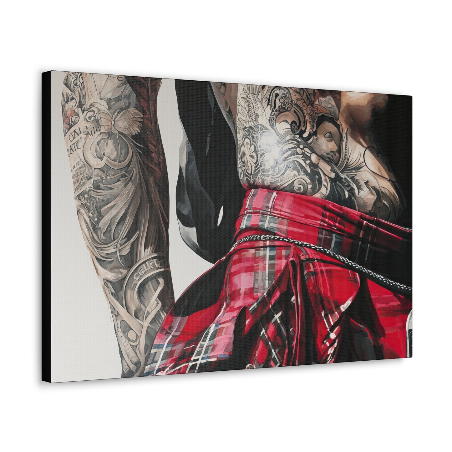 Gallery Wrapped Canvas, Kilts and Carnage Art Canvas, Erotic Pinup Art Canvas – Alexander