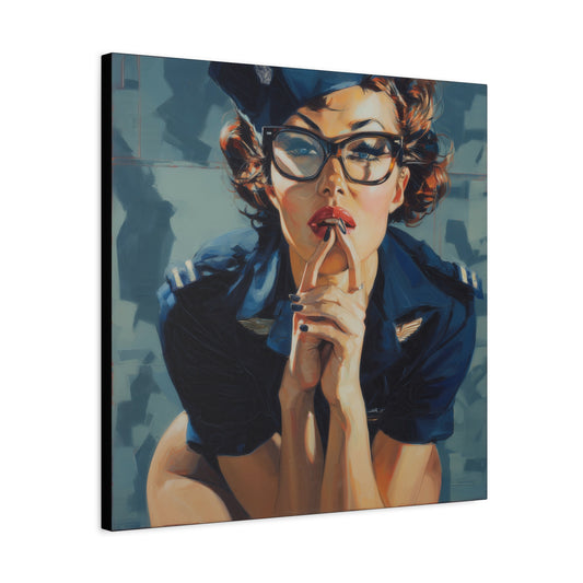 Gallery Wrapped Canvas, Liberty and Lace Art Canvas, Erotic Art Canvas – Peggy Sue