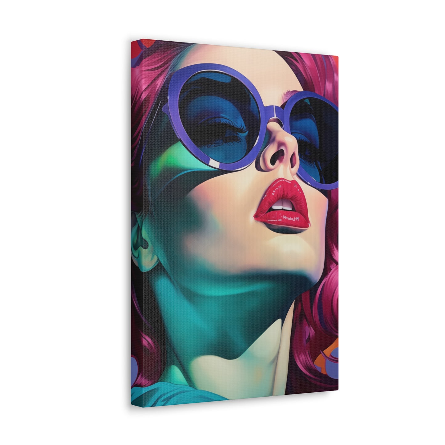 Canvas Gallery Wrapped High-Fashion Wall Art, Stylish Decor, Retro Femme Doll Pop Art – Electra