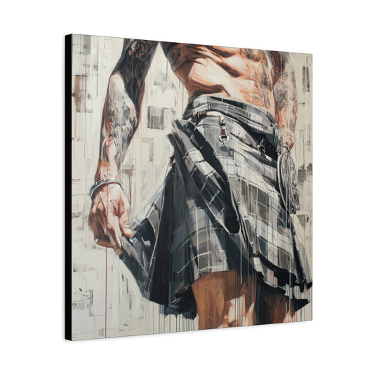 Gallery Wrapped Canvas, Kilts and Carnage Art Canvas, Erotic Pinup Art Canvas – Torin