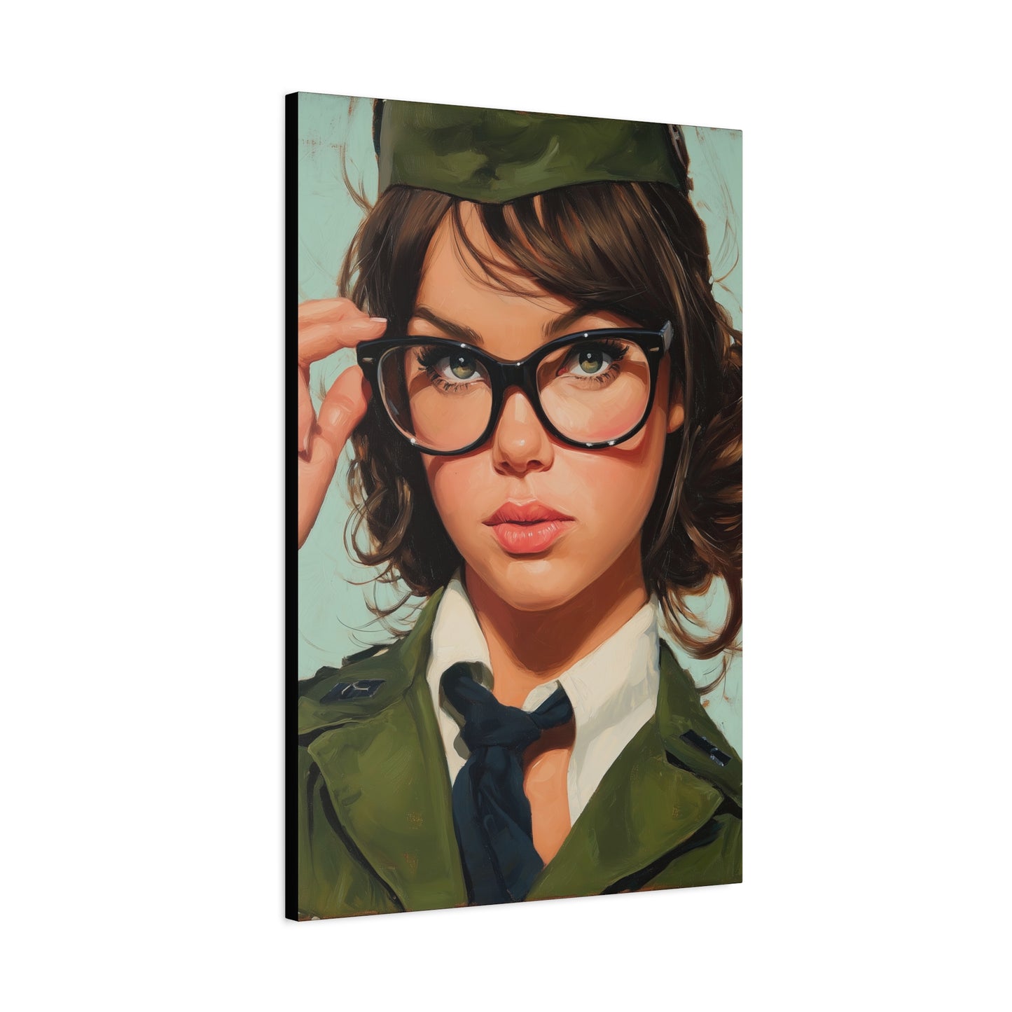 Gallery Wrapped Canvas, Liberty and Lace Art Canvas, Erotic Pinup Art Canvas – Piper