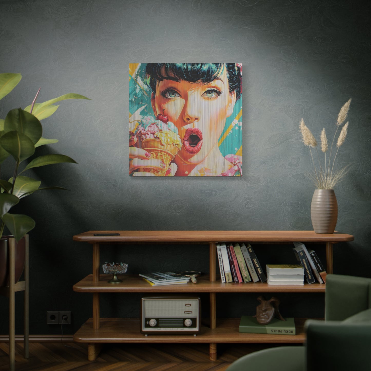 Gallery Wrapped Canvas, Sweet Summer Nostalgia, Sugar and Spice Art Canvas, Ice Cream Dreams Art – Penny