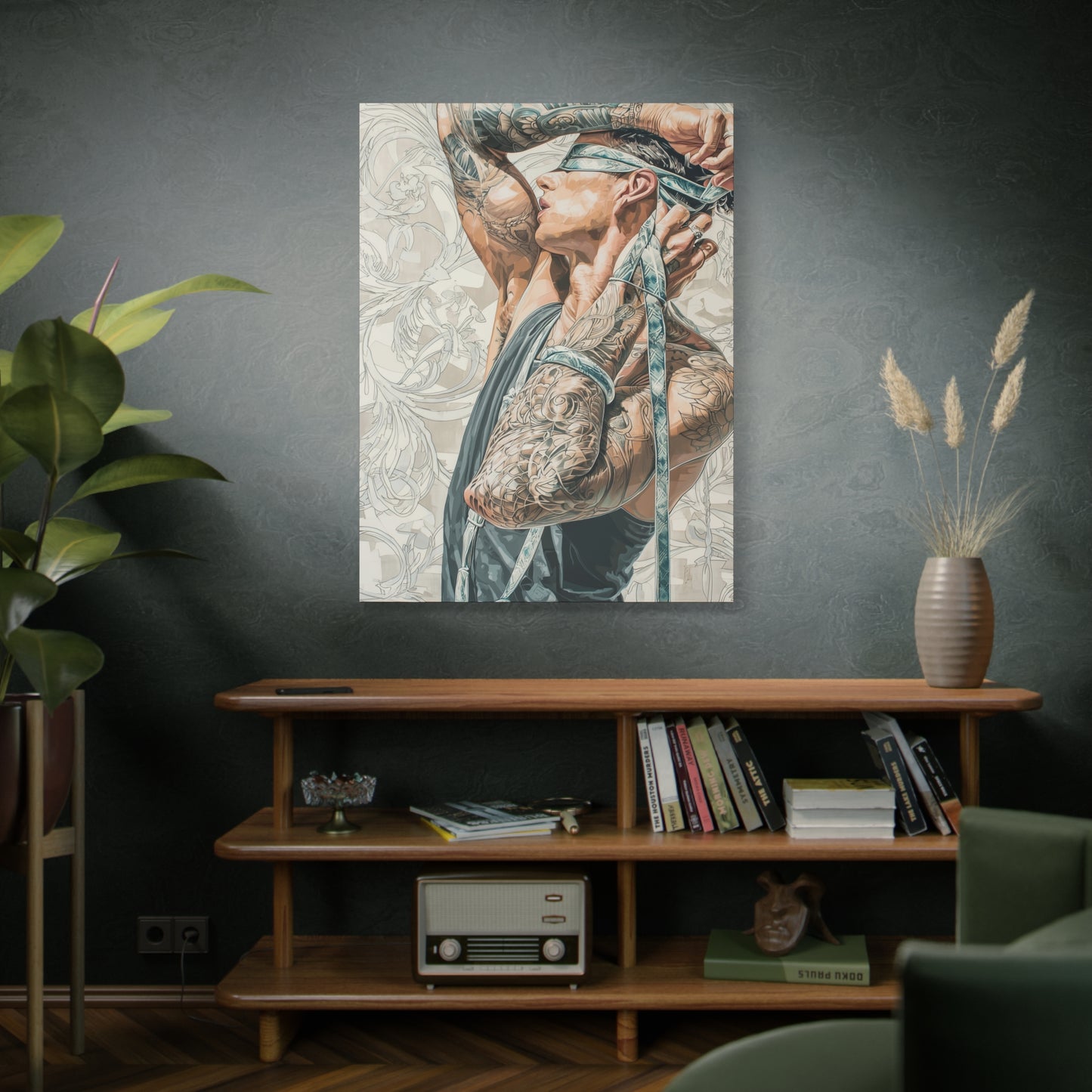 Gallery Wrapped Canvas, Ropes and Reverence Art Canvas, Erotic Shibari Art Canvas – Ronan