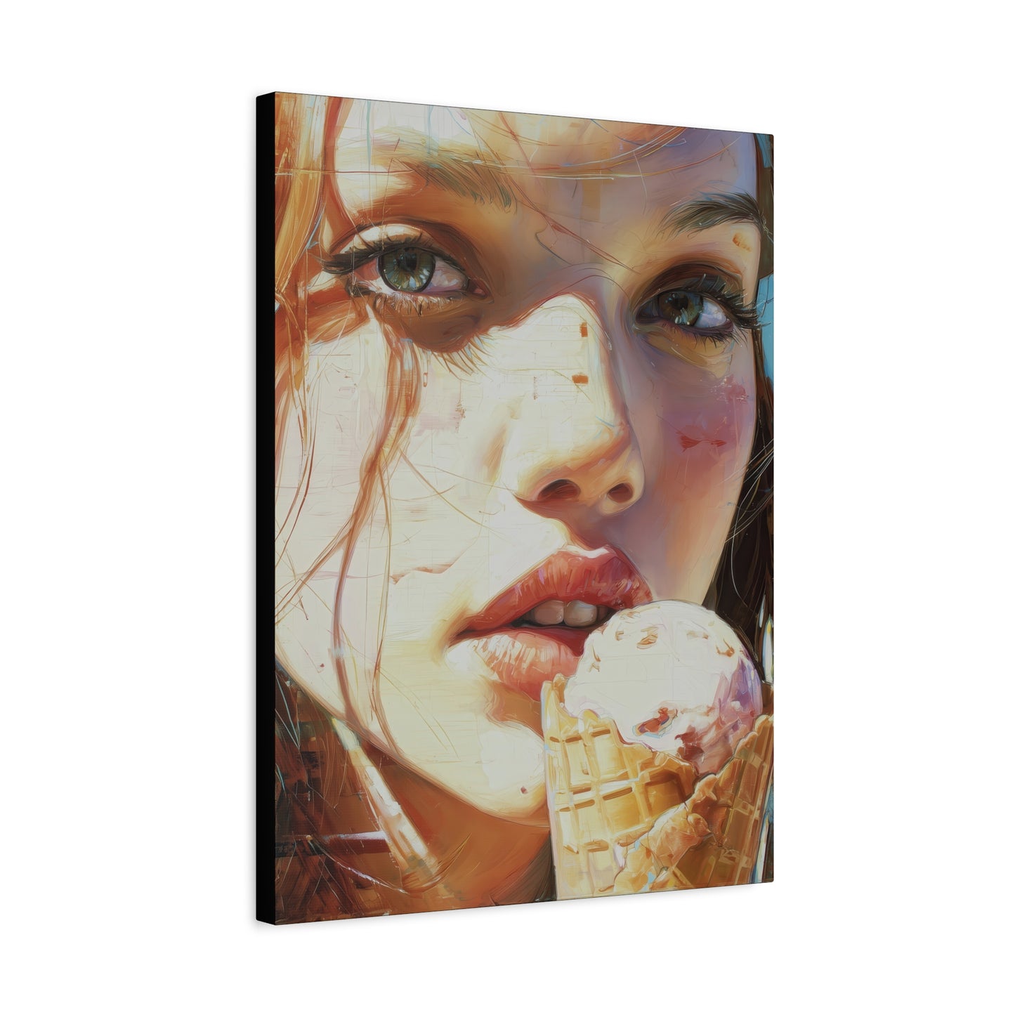 Gallery Wrapped Canvas, Sweet Summer Nostalgia, Sugar and Spice Art Canvas, Ice Cream Dreams Art – Ginny