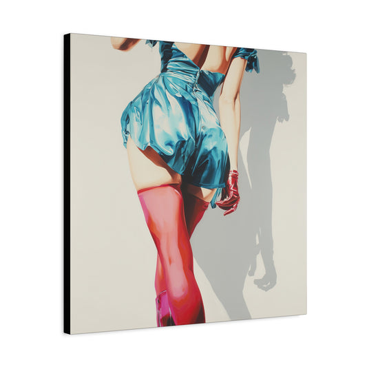 Gallery Wrapped Canvas, Tongue and Cheek Art Canvas, Naughty Girl Art Canvas –  Lydia