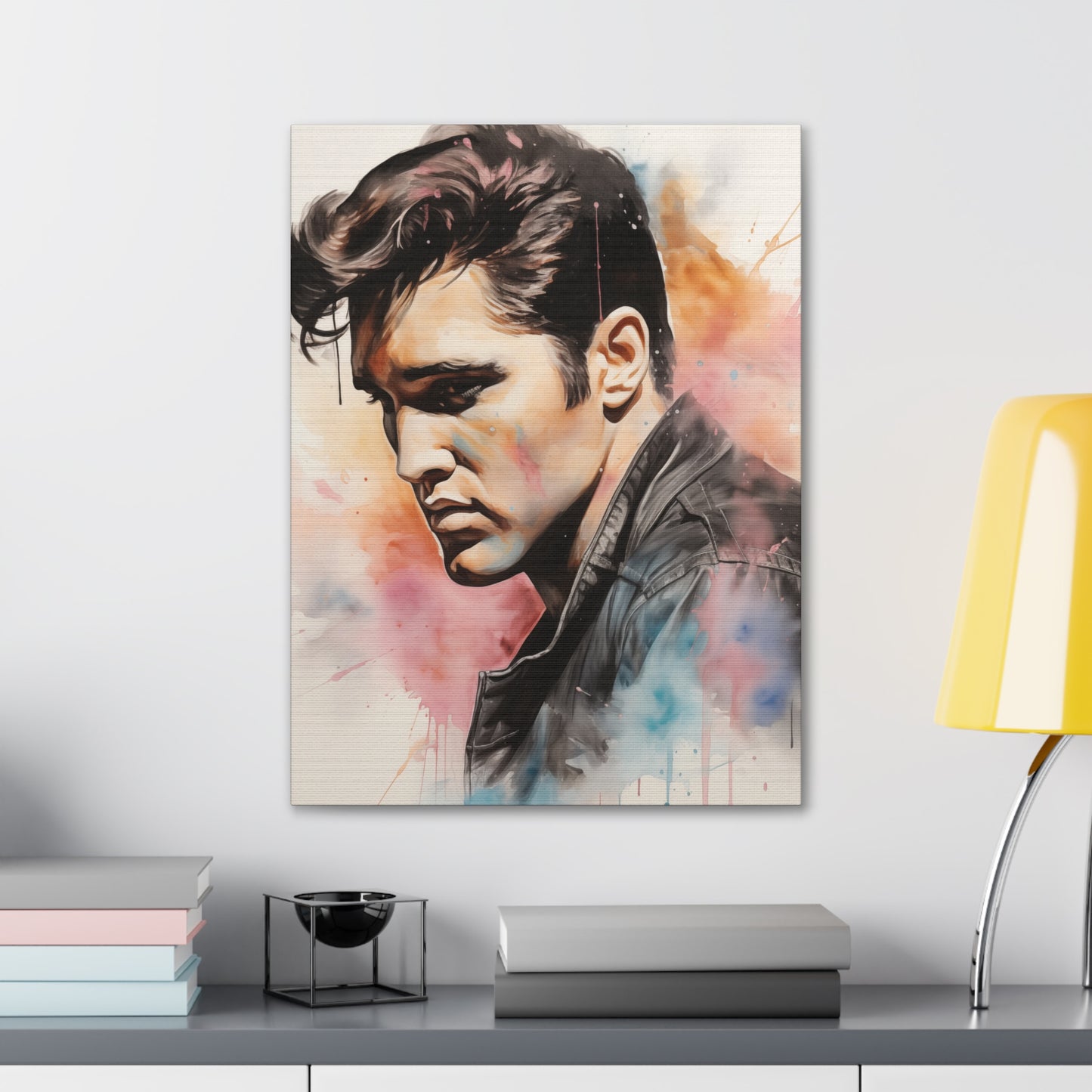 Gallery Wrapped Canvas, Celebrity Inspired, Pop Art Canvas – Elvis
