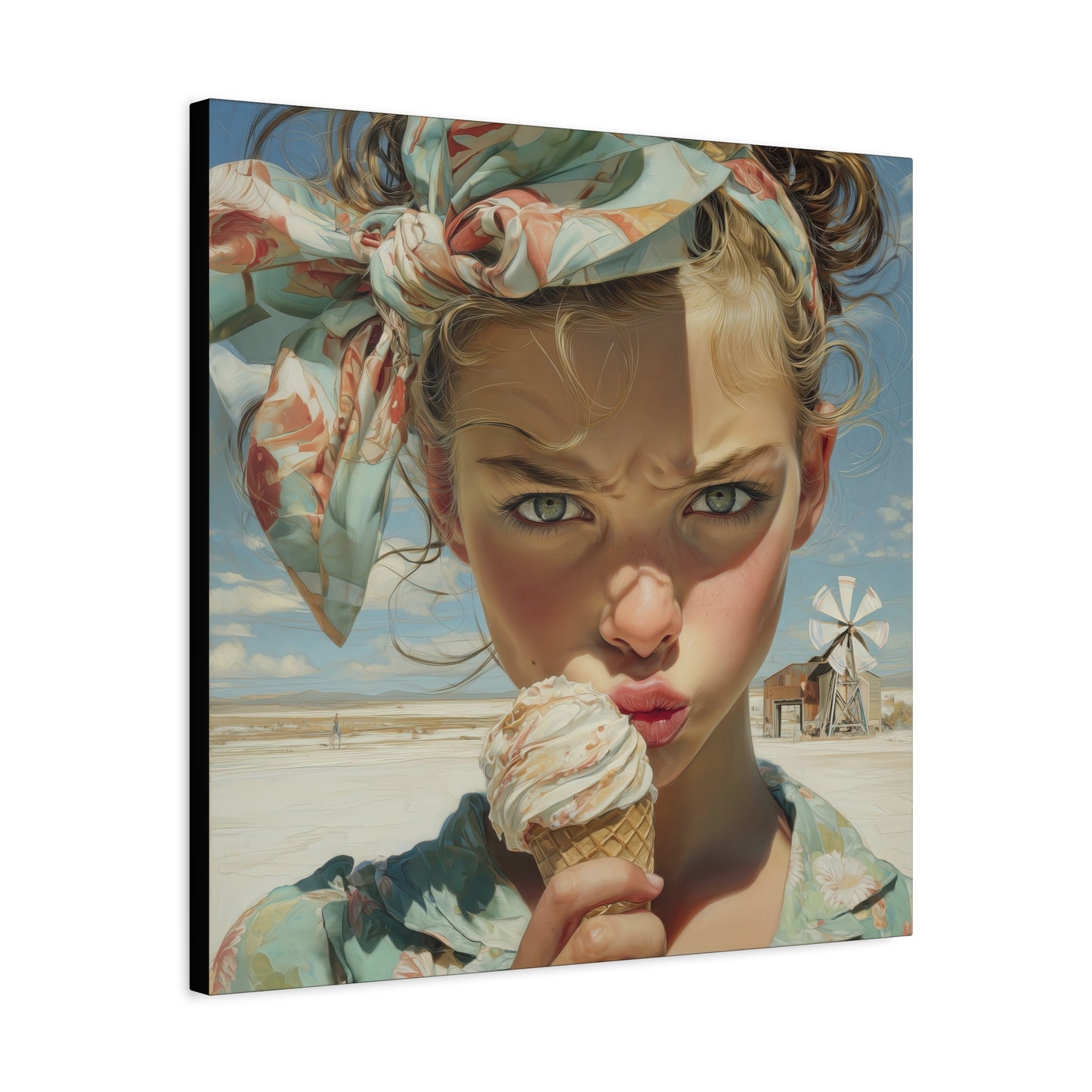 Gallery Wrapped Canvas, Sweet Summer Nostalgia, Sugar and Spice Art Canvas, Ice Cream Dreams Art – Millie