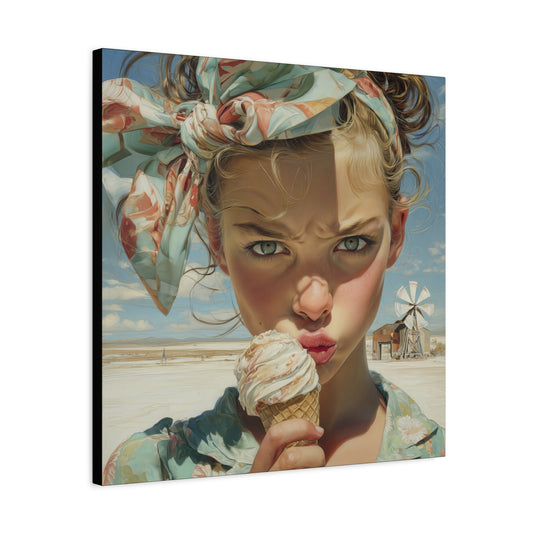 Gallery Wrapped Canvas, Sweet Summer Nostalgia, Sugar and Spice Art Canvas, Ice Cream Dreams Art – Millie