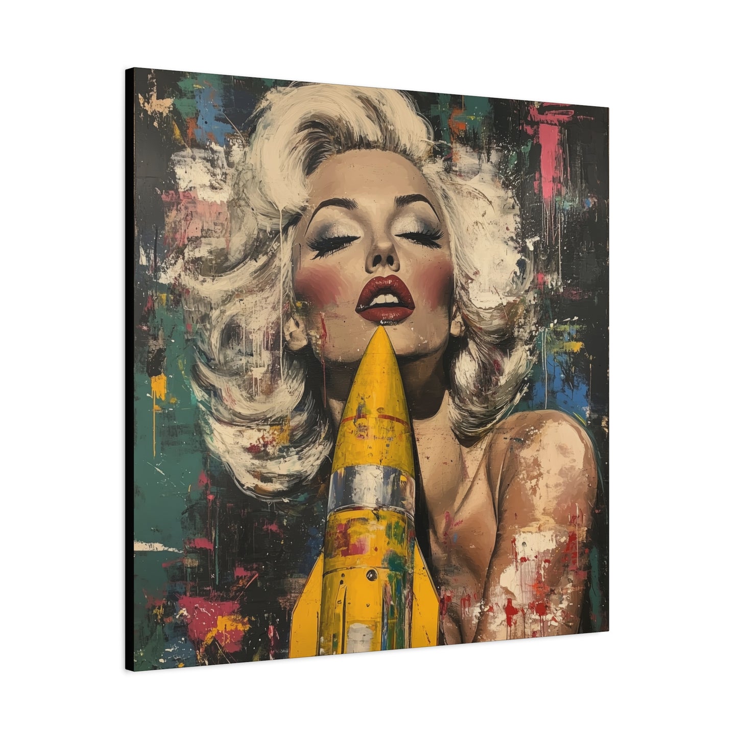 Gallery Wrapped Canvas, Guilt and Grit Adult Art Canvas, Erotic Pinup Art Canvas – Jennifer