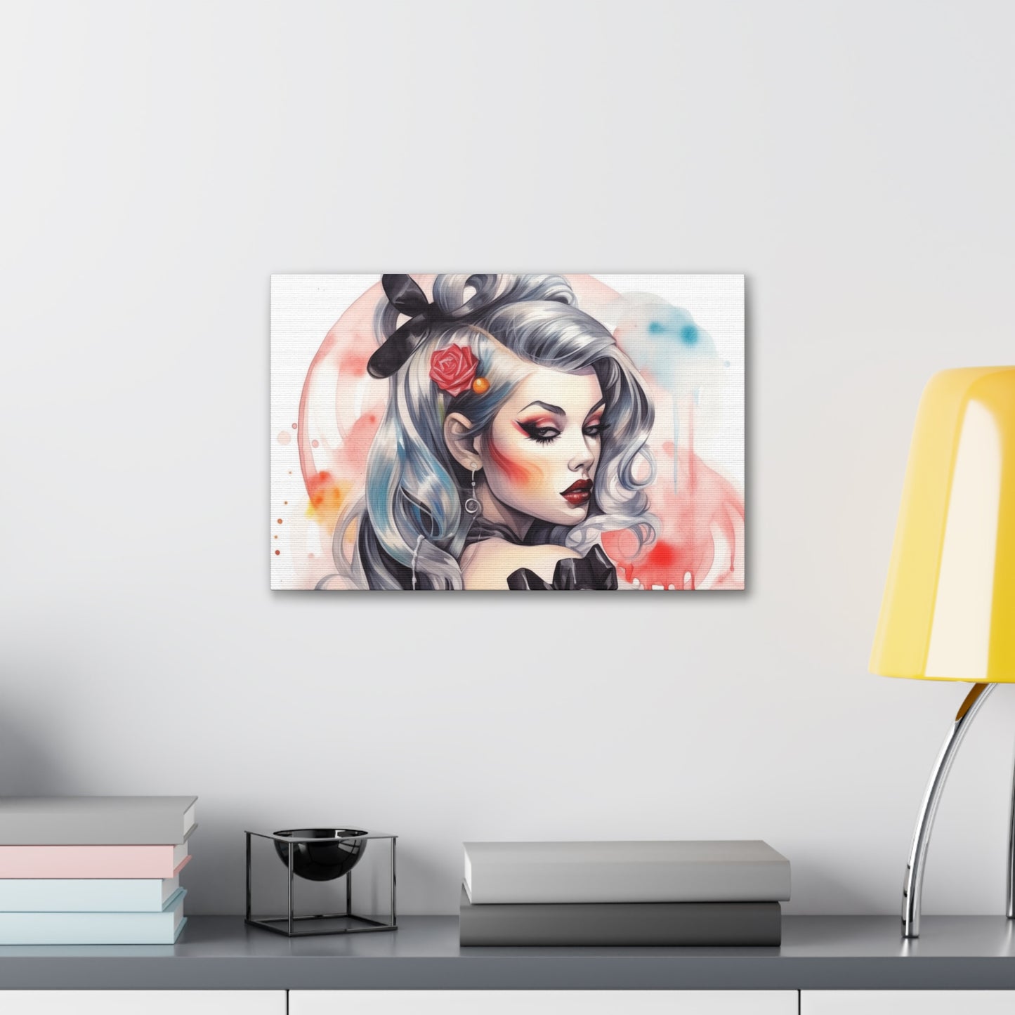 Gallery Wrapped Canvas, Edgy Tattooed Beauty, Urban Pop Art Canvas – Sabella