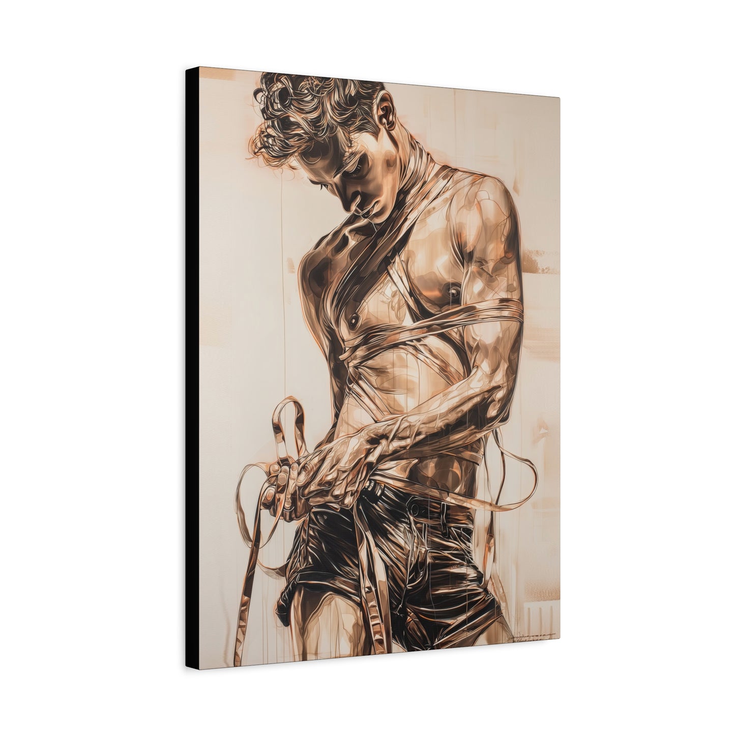 Gallery Wrapped Canvas, Ropes and Reverence Art Canvas, Erotic Shibari Art Canvas – Orion