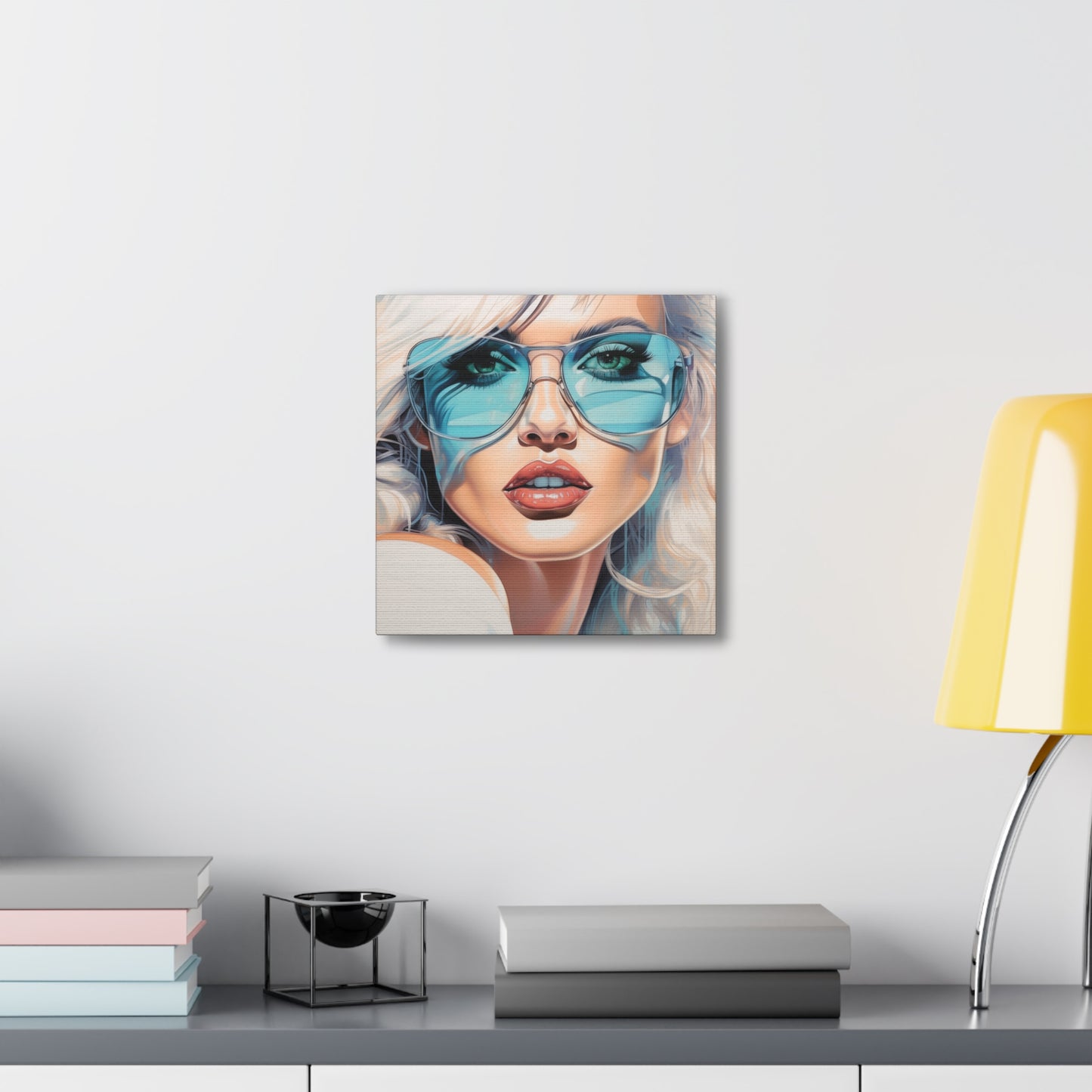 Canvas Gallery Wrapped High-Fashion Wall Art, Stylish Decor, Retro Femme Doll Pop Art – Nova
