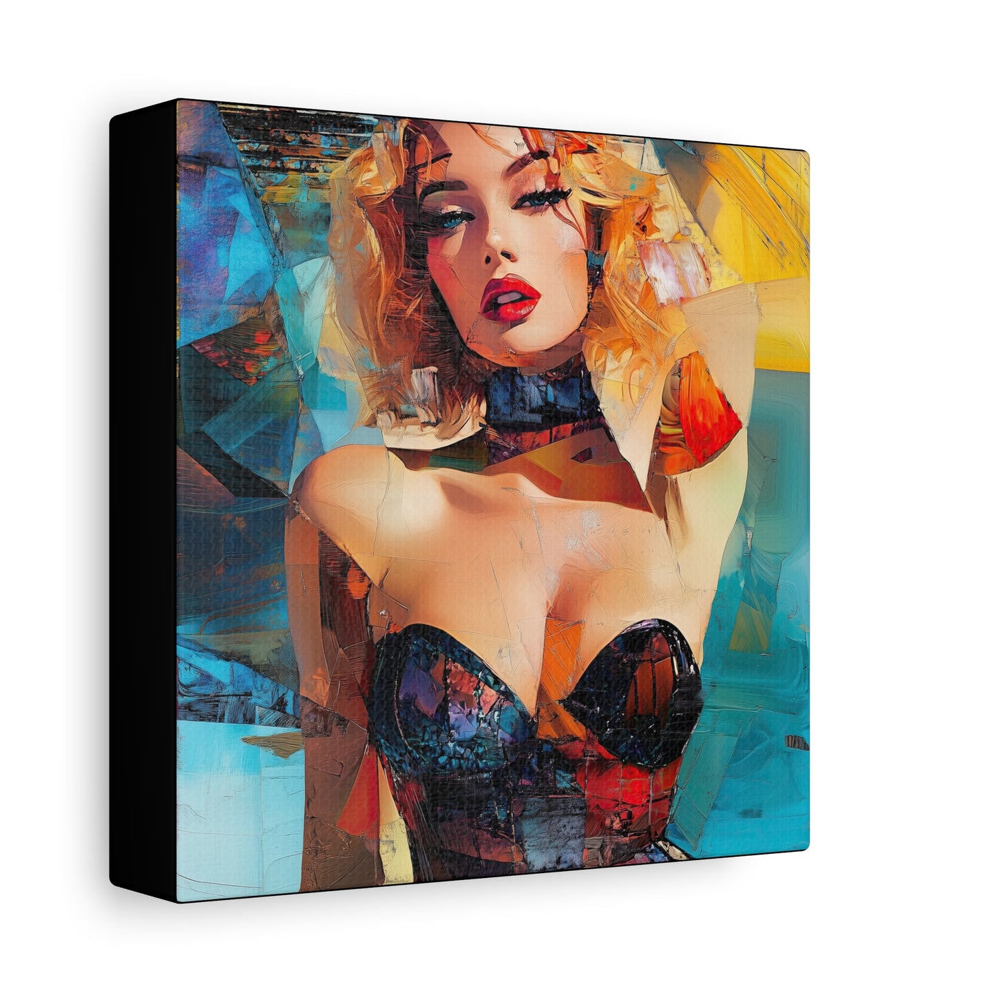Gallery Wrapped Canvas, Guilt and Grit Adult Art Canvas, Erotic Pinup Art Canvas – Dahlia