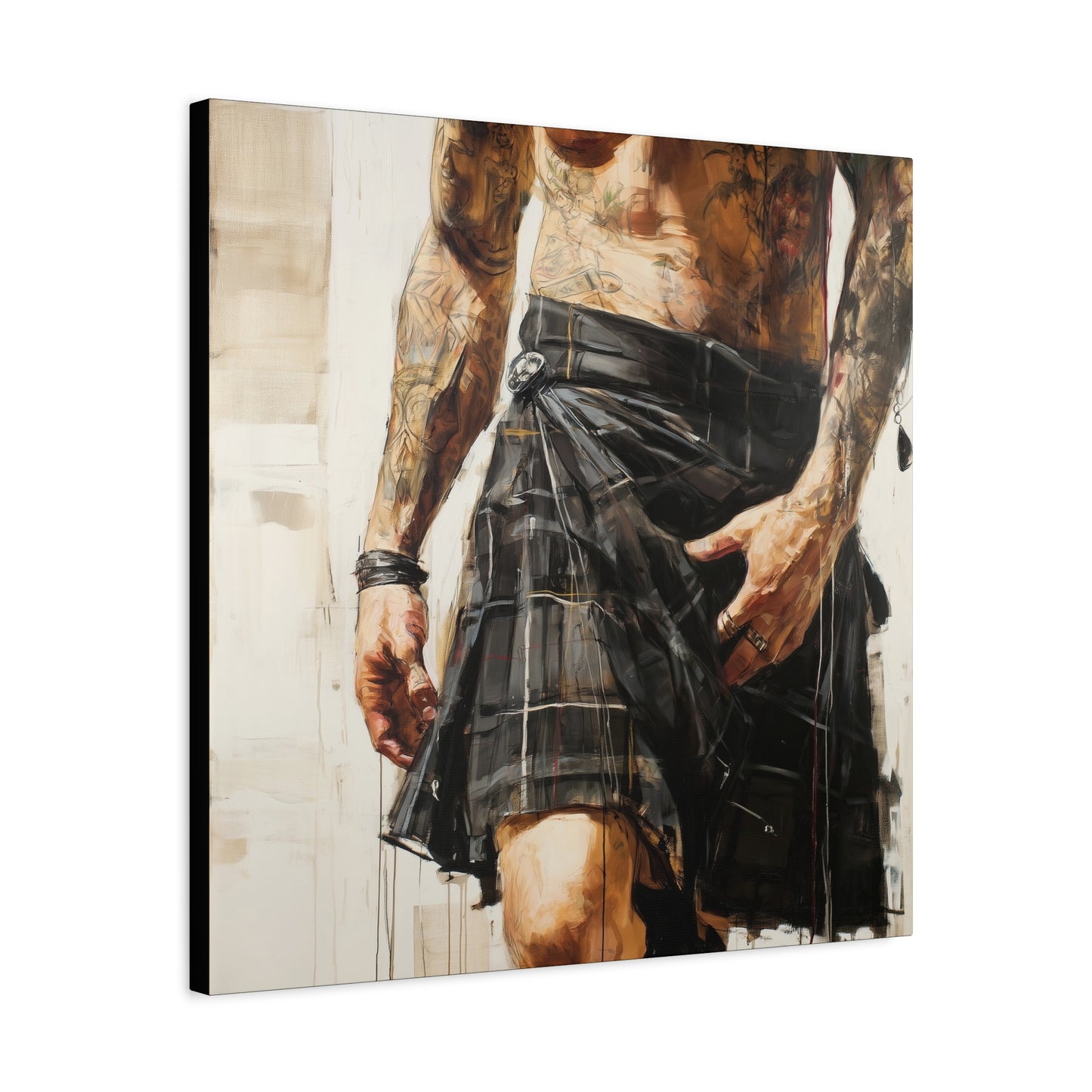 Gallery Wrapped Canvas, Kilts and Carnage Art Canvas, Erotic Pinup Art Canvas – Brodie