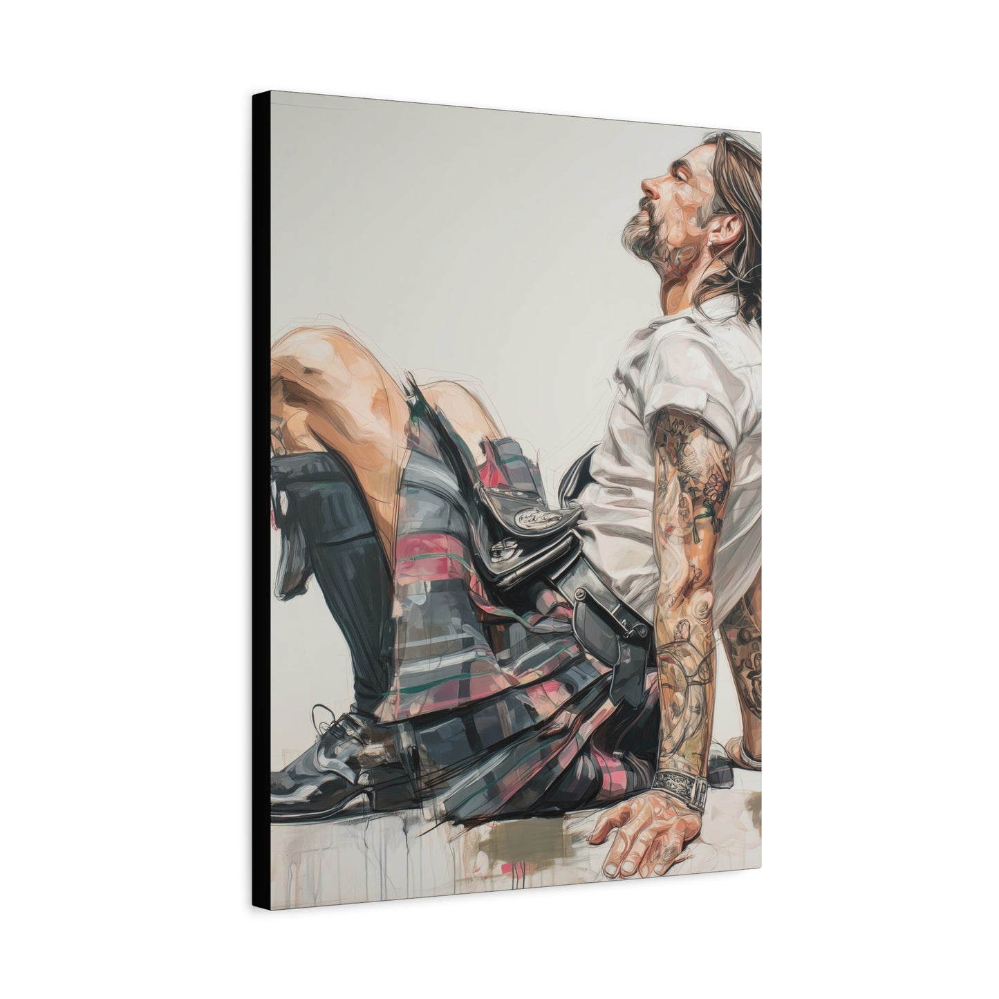 Gallery Wrapped Canvas, Kilts and Carnage Art Canvas, Erotic Pinup Art Canvas – Alastair