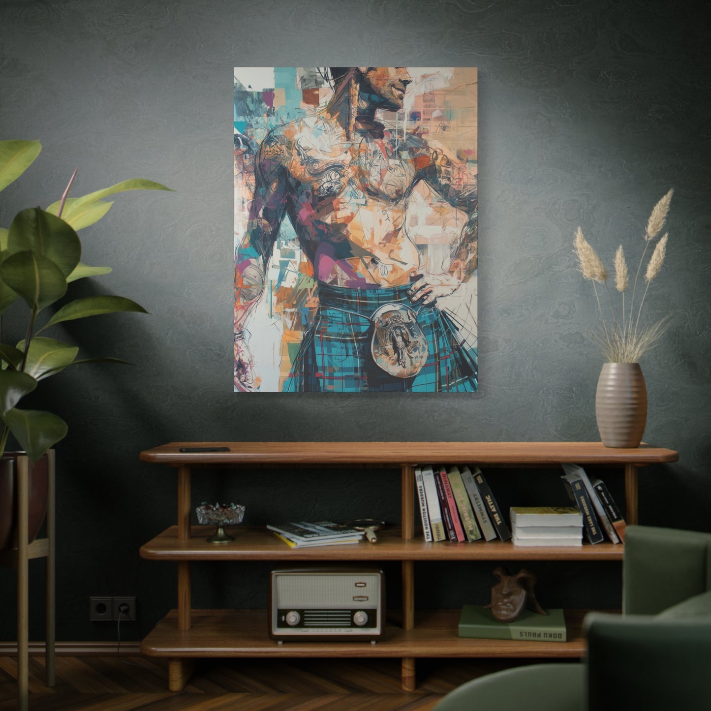 Gallery Wrapped Canvas, Kilts and Carnage Art Canvas, Erotic Pinup Art Canvas – Lachlan