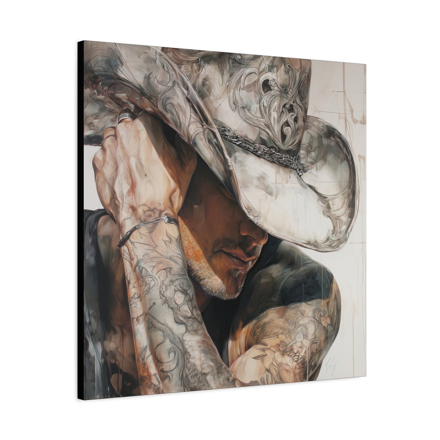 Gallery Wrapped Canvas, Wranglers and Wreckage Art Canvas, Erotic Pinup Art Canvas – Chase