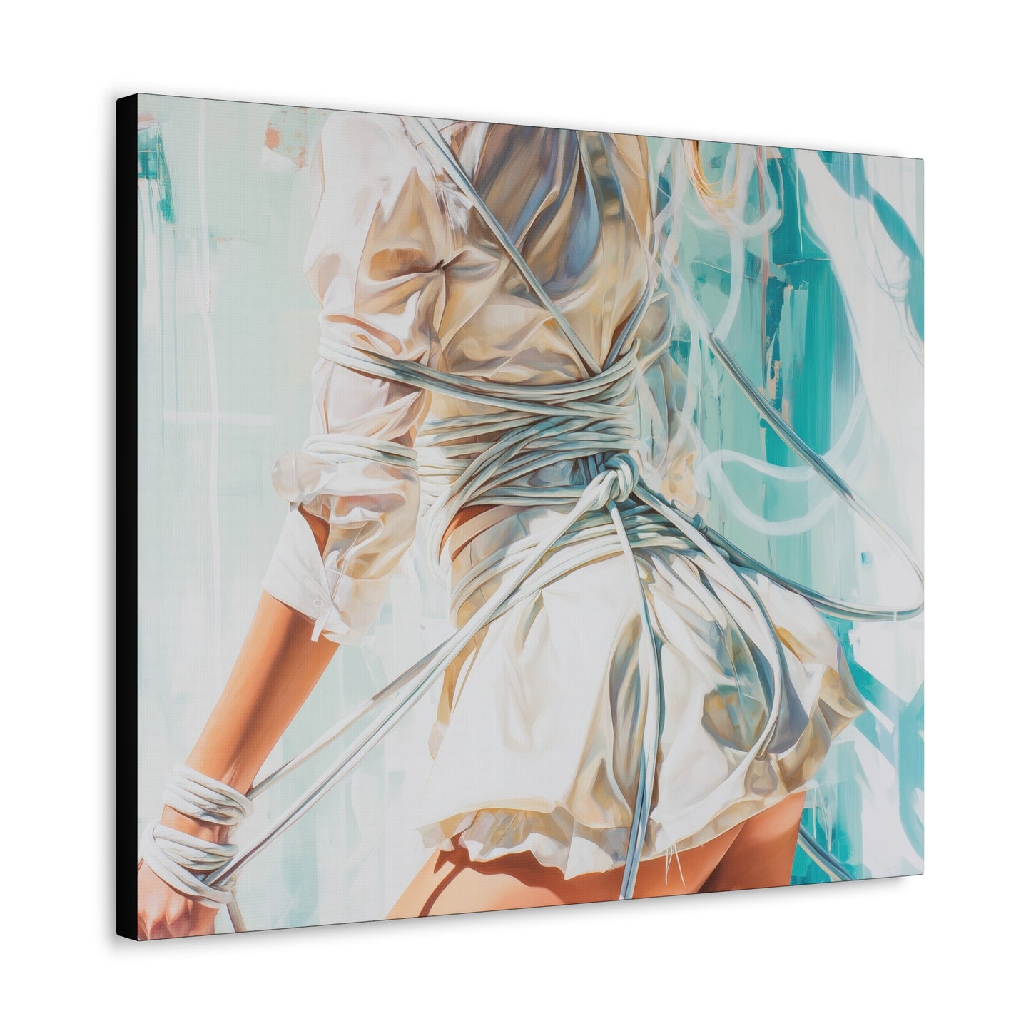 Gallery Wrapped Canvas, Ropes and Reverence Art Canvas, Erotic Shibari Art Canvas – Hannah