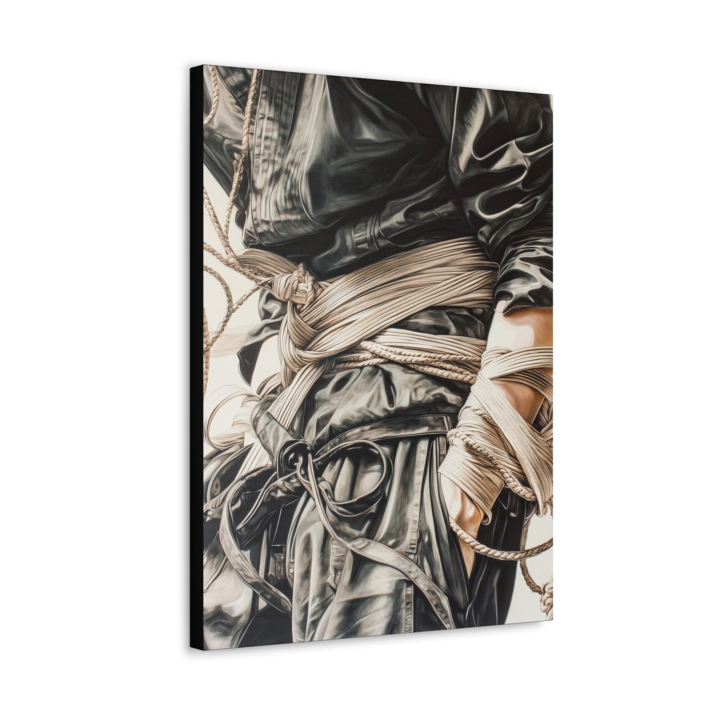 Gallery Wrapped Canvas, Ropes and Reverence Art Canvas, Erotic Shibari Art Canvas – Henri