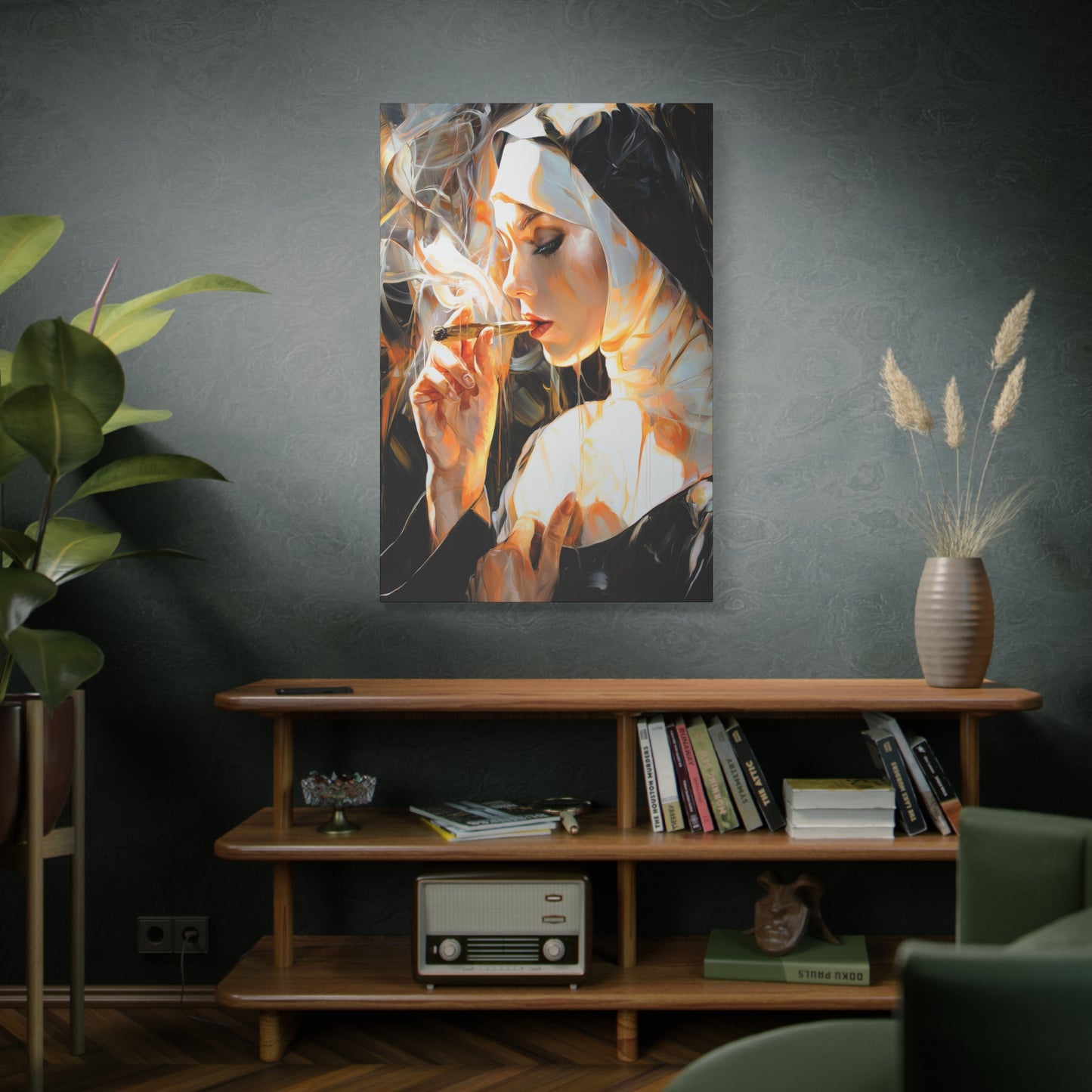Gallery Wrapped Canvas, Habits and Heresy Art Canvas, Naughty Nuns Art Canvas – Sister Benedicta