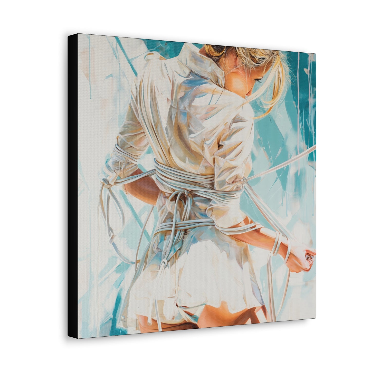 Gallery Wrapped Canvas, Ropes and Reverence Art Canvas, Erotic Shibari Art Canvas – Hannah's Sister